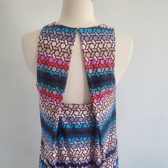 ($248) Trina Turk Women's Boho Macee Lupine Lattice Tank Dress Size 2 - Picture 4 of 10